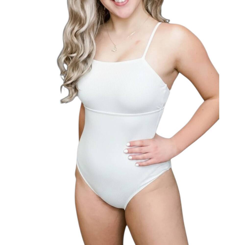 NEW CORAL REEF SWIM sea glass vacation bound one piece swimsuit in white